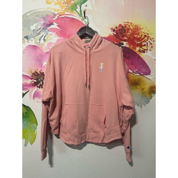 Champion Sweaters - Champion Woman's Pullover Hoodie Large Standard Fit Long Sleeve Peach